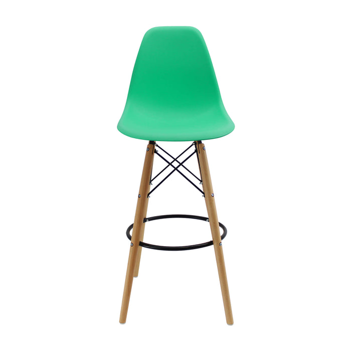 Silla de barra DKR tipo Eames color verde menta