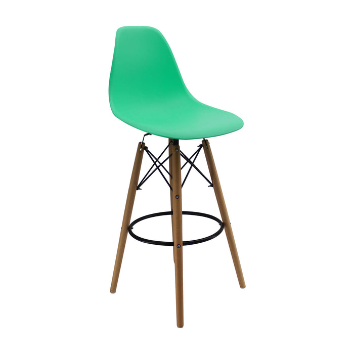 Silla de barra DKR tipo Eames color verde menta