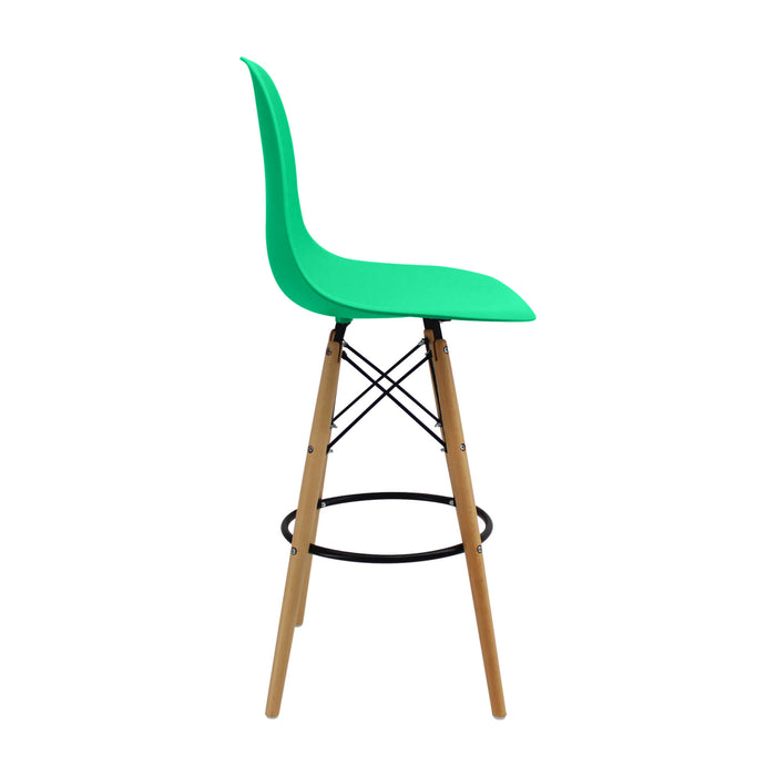 Silla de barra DKR tipo Eames color verde menta