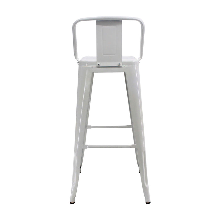 Silla de barra tipo tolix con espalda color blanco