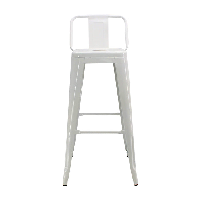 Silla de barra tipo tolix con espalda color blanco