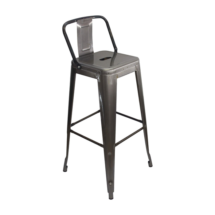 Silla de barra titan tipo tolix con espalda metal rustic