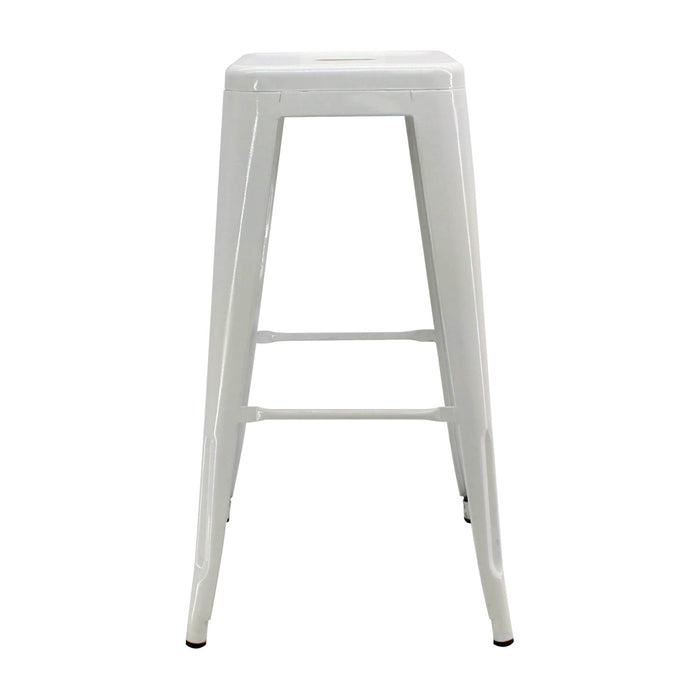 Silla de barra titan tip tolix sin espalda color blanco