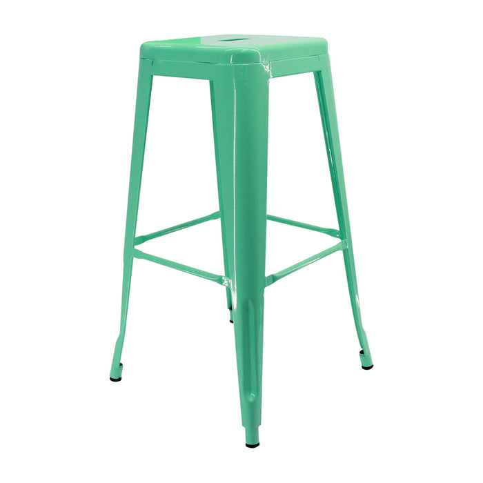 Silla de barra tipo tolix sin espaldar color verde menta