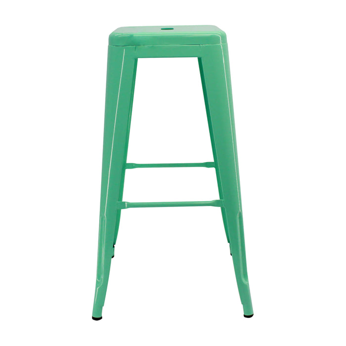 Silla de barra tipo tolix sin espaldar color verde menta