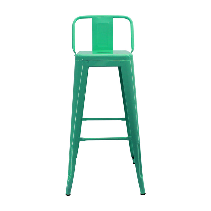 Silla de barra titan tipo tolix con espalda color verde menta