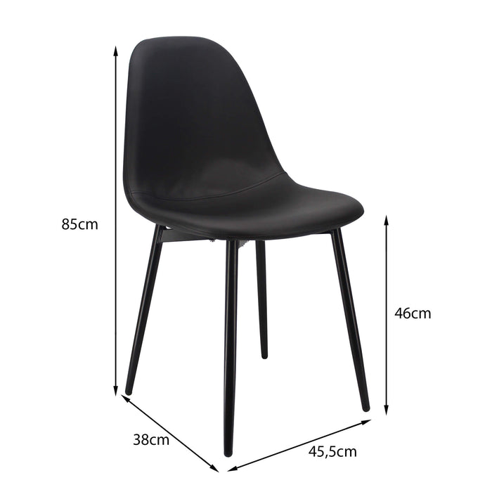 Silla de comedor charla BP color negro