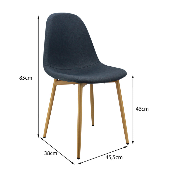 Silla de comedor charla BM indigo