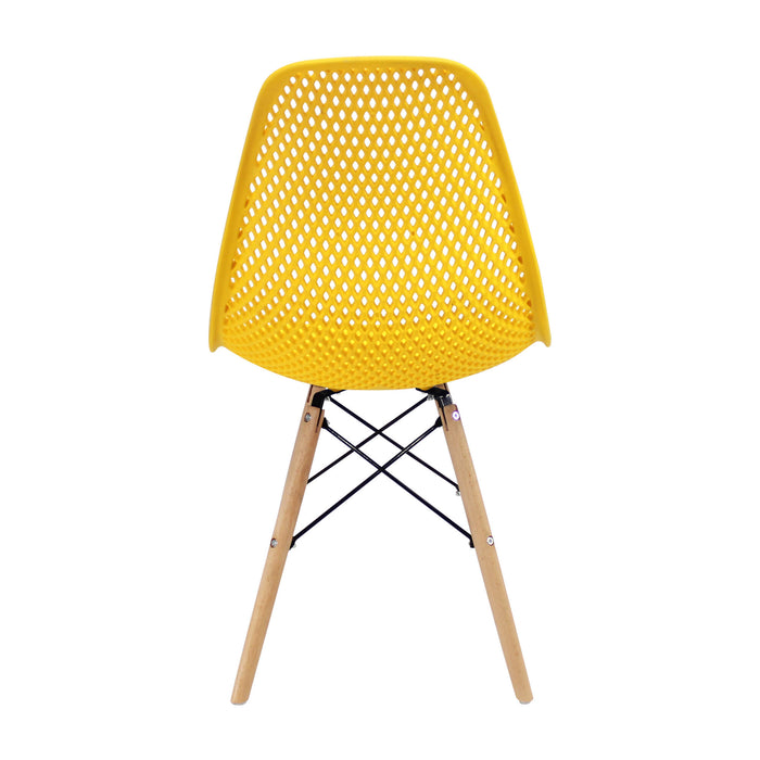 Silla  de comedor Eames color amarillo