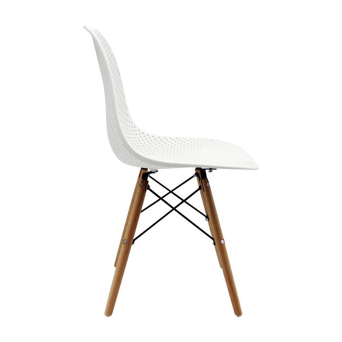 Silla de comedor tipo Eames color blanco