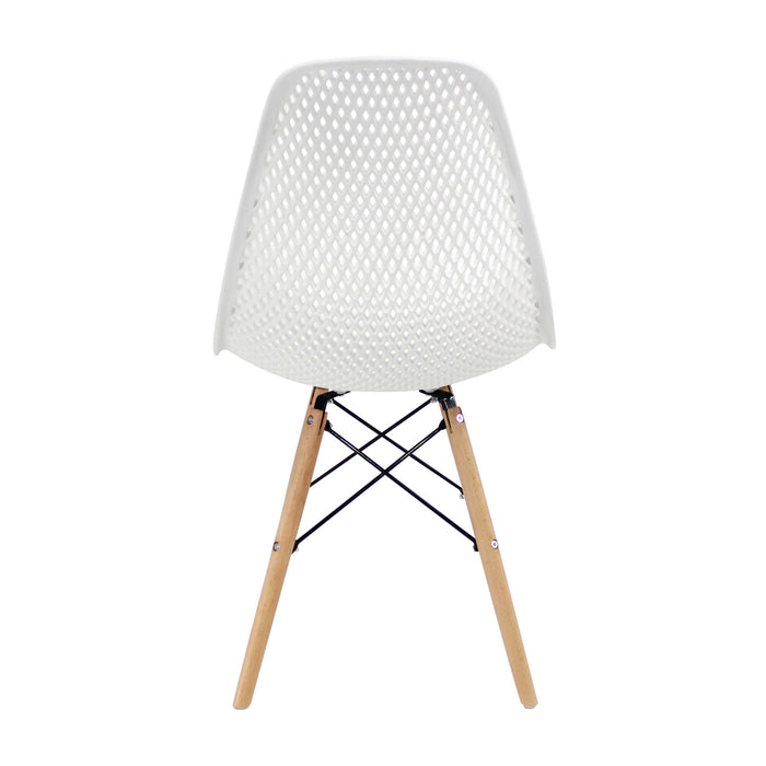 Silla de comedor tipo Eames color blanco