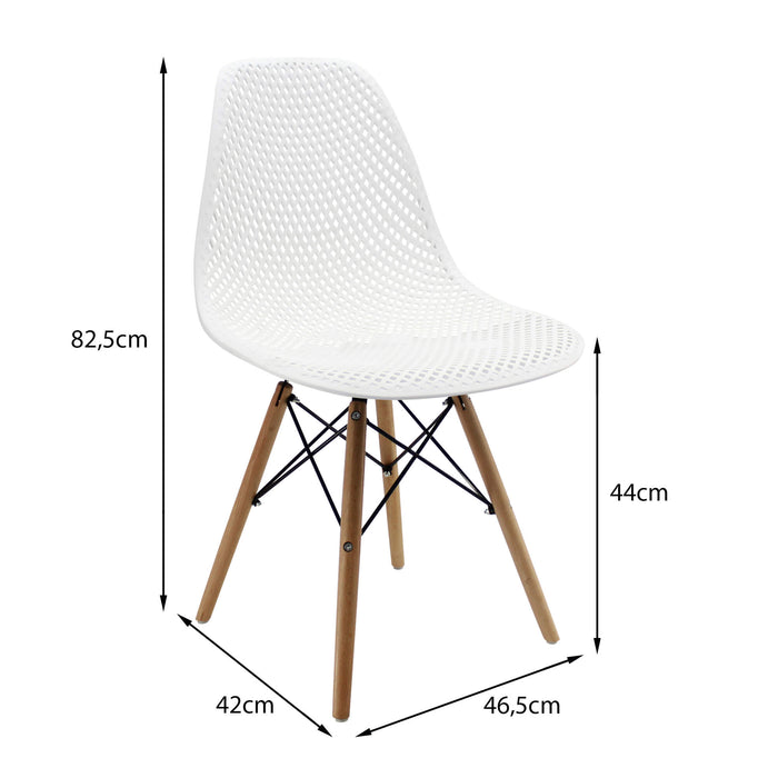 Silla de comedor tipo Eames color blanco