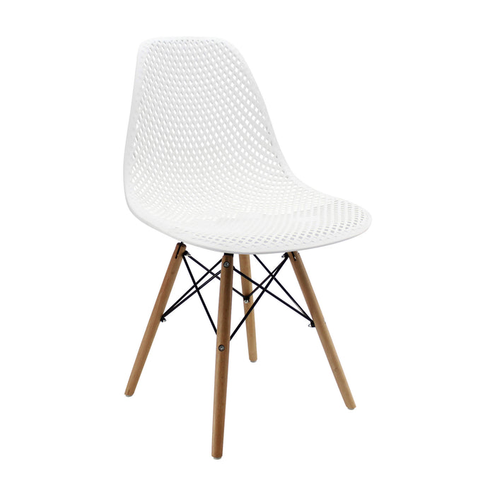 Silla de comedor tipo Eames color blanco