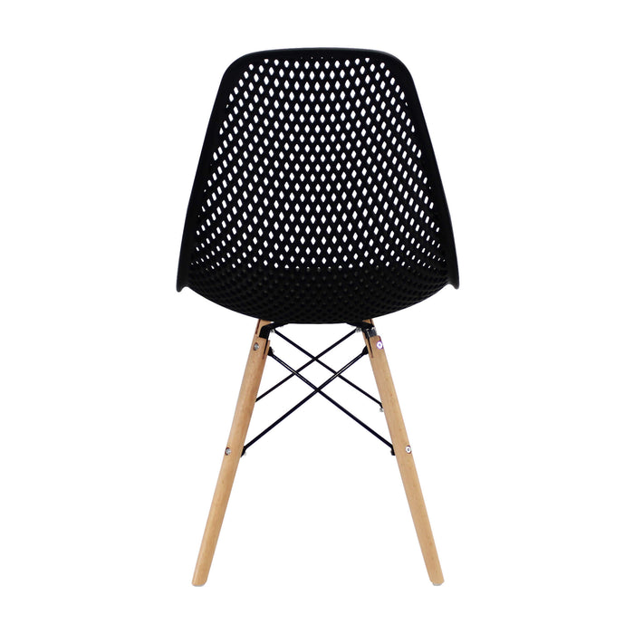 Silla de comedor tipo Eames color negro