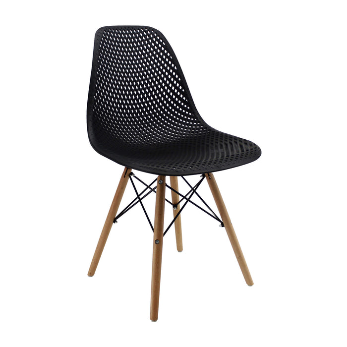 Silla de comedor tipo Eames color negro