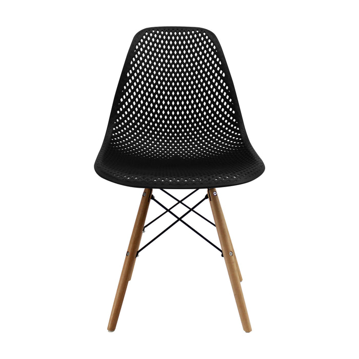 Silla de comedor tipo Eames color negro