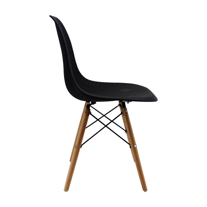 Silla de comedor tipo Eames color negro