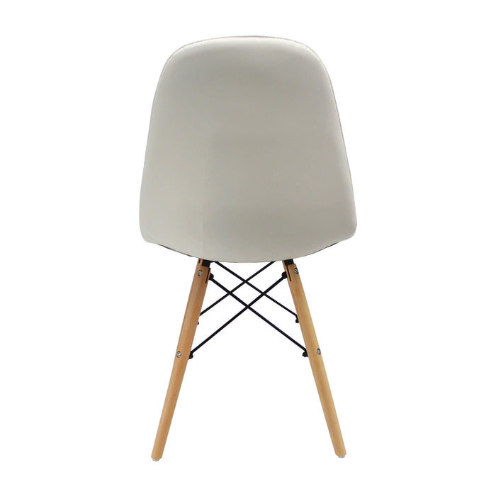 Silla de comedor DKR botones tipo Eames color blanco