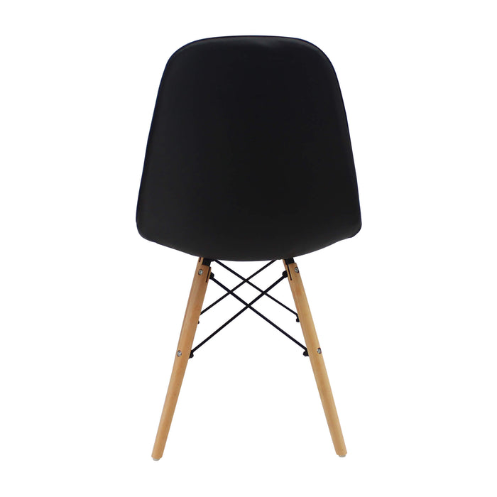 Silla de comedor DKR botones tipo Eames color negro