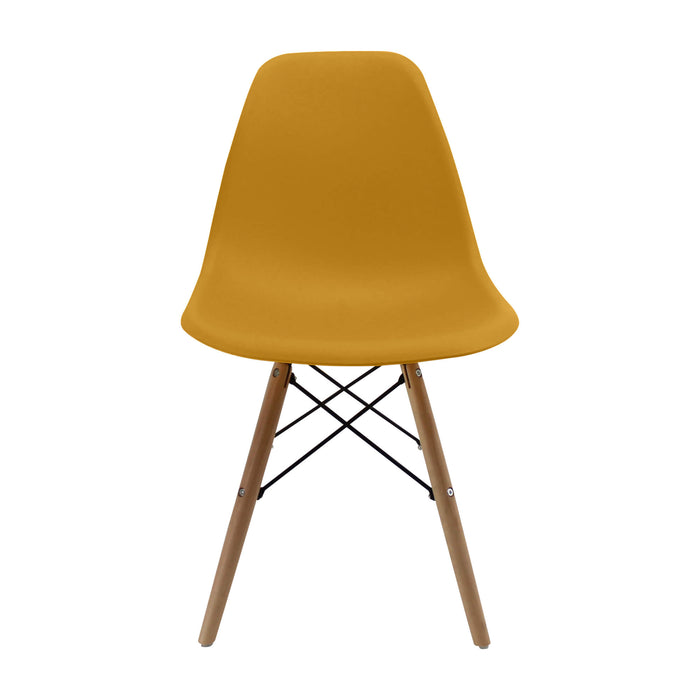 Silla de comedor DKR tipo Eames color azafran