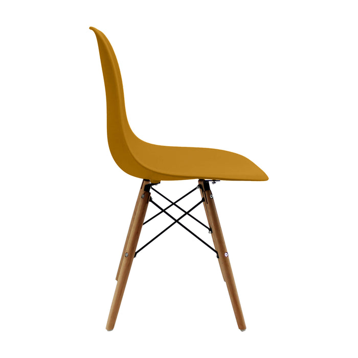 Silla de comedor DKR tipo Eames color azafran