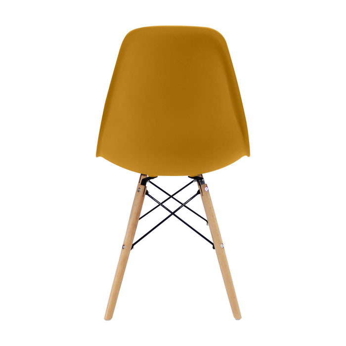 Silla de comedor DKR tipo Eames color azafran