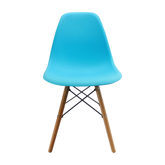 Silla de comedor DKR tipo Eames color azul