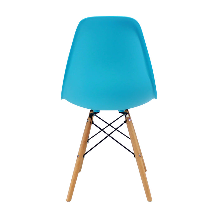 Silla de comedor DKR tipo Eames color azul