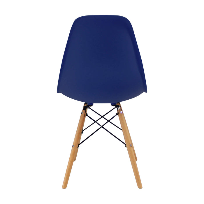 Silla de comedor Eames para comedor color azul oceano