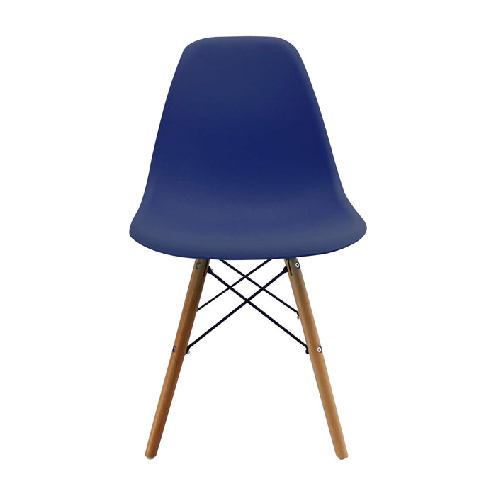 Silla de comedor Eames para comedor color azul oceano