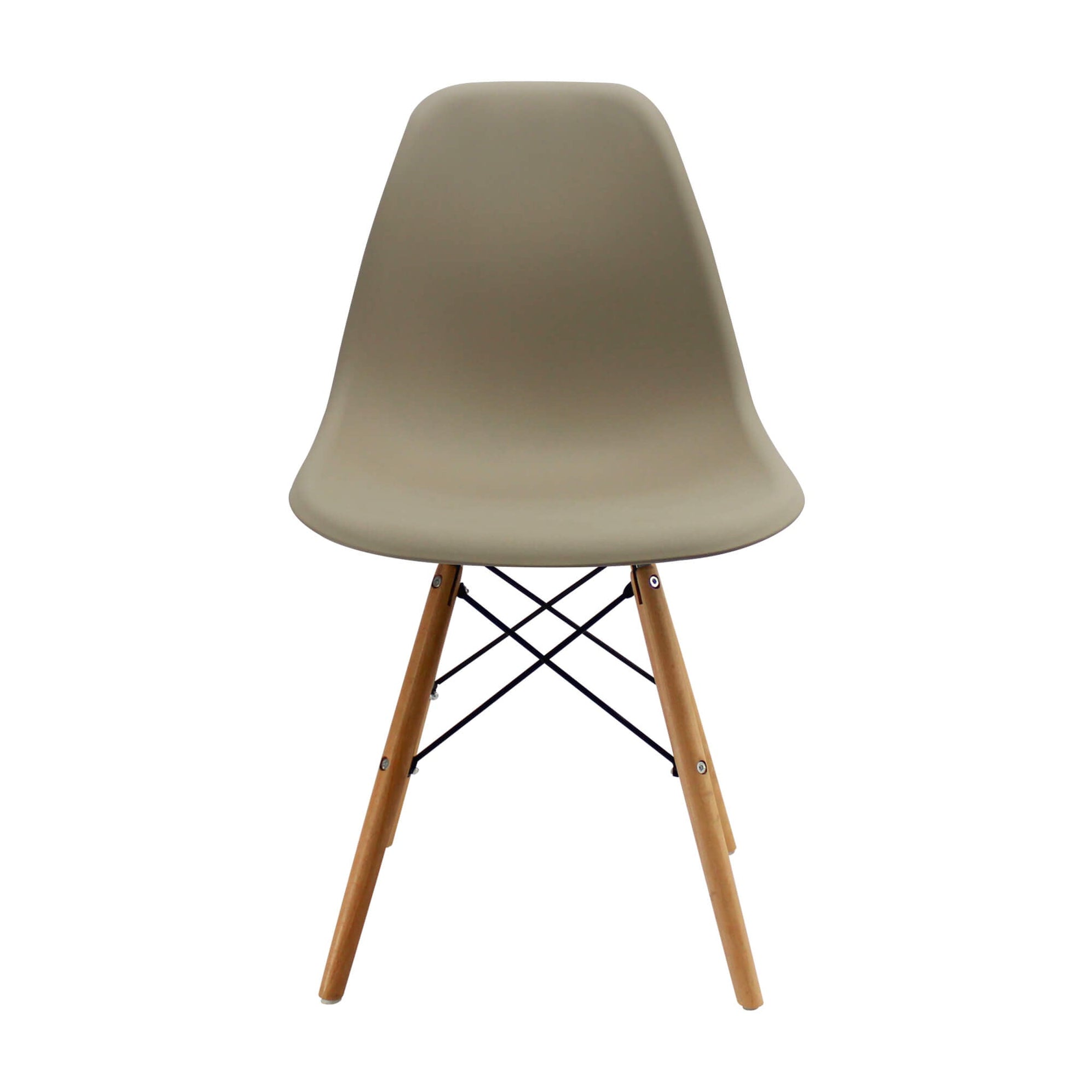 Silla de comedor DKR tipo Eames color beige - Madecentro