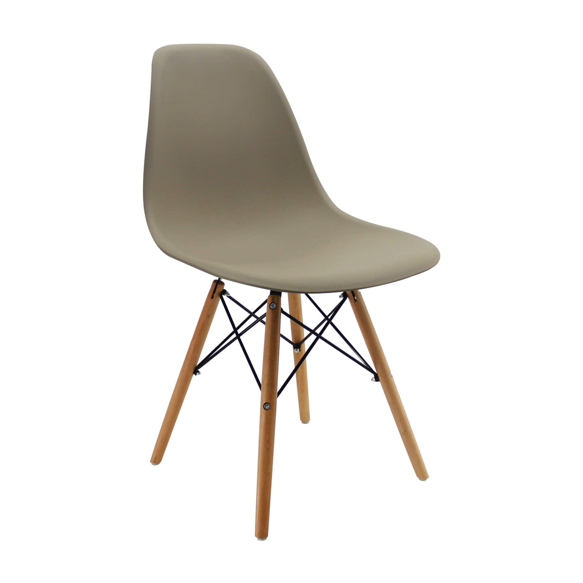 Silla de comedor DKR tipo Eames color beige - Madecentro
