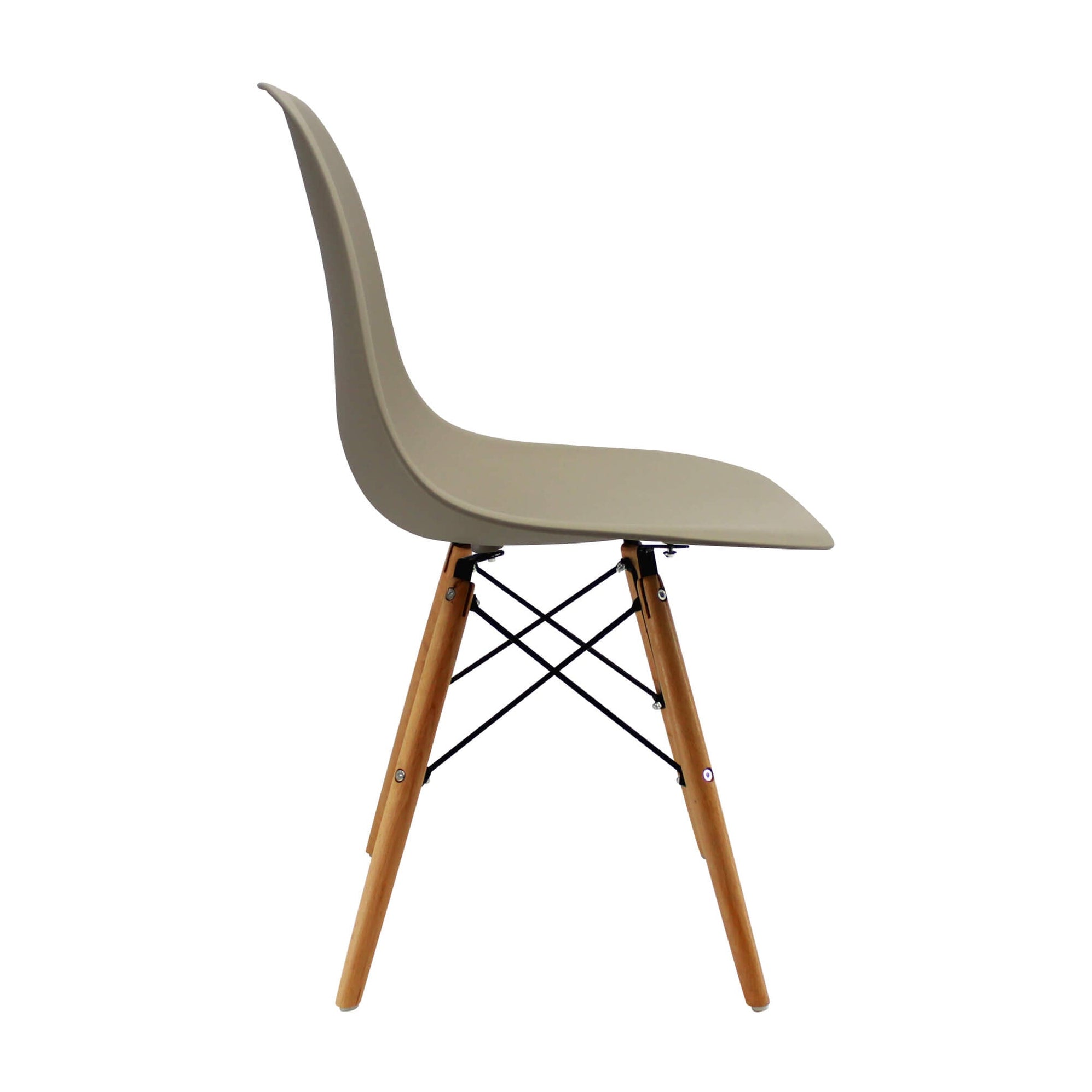 Silla de comedor DKR tipo Eames color beige - Madecentro