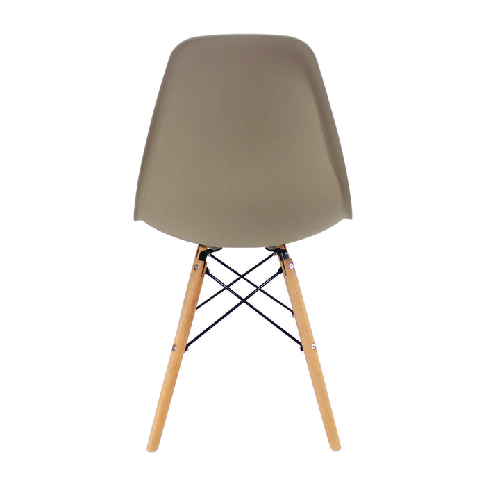 Silla de comedor DKR tipo Eames color beige