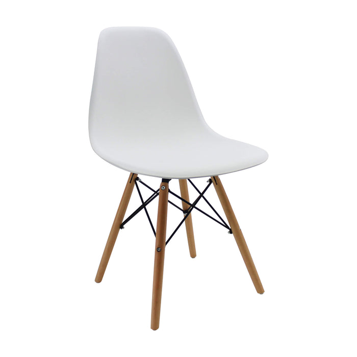 Silla de comedor DKR tipo Eames color blanco