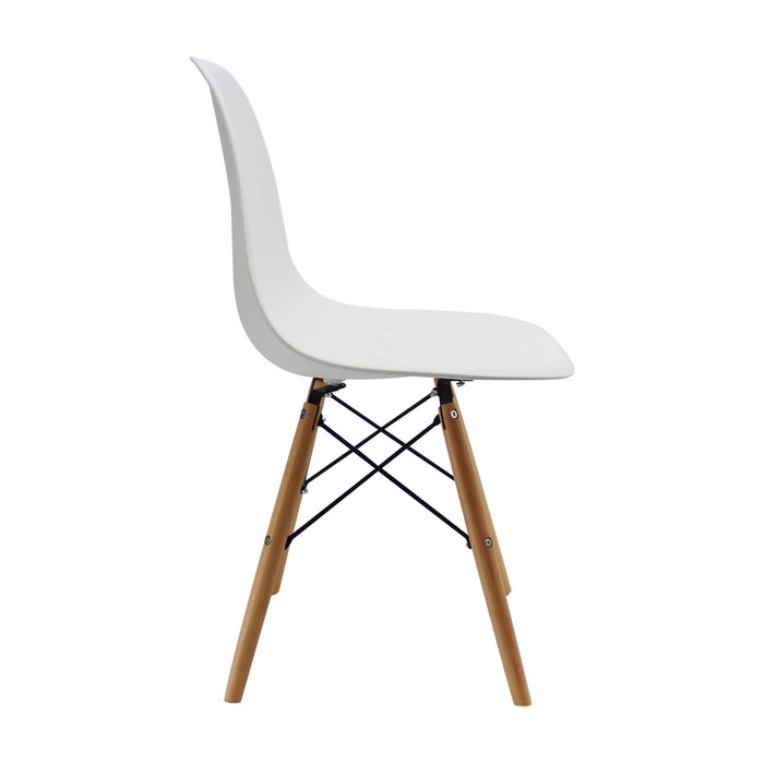 Silla de comedor DKR tipo Eames color blanco