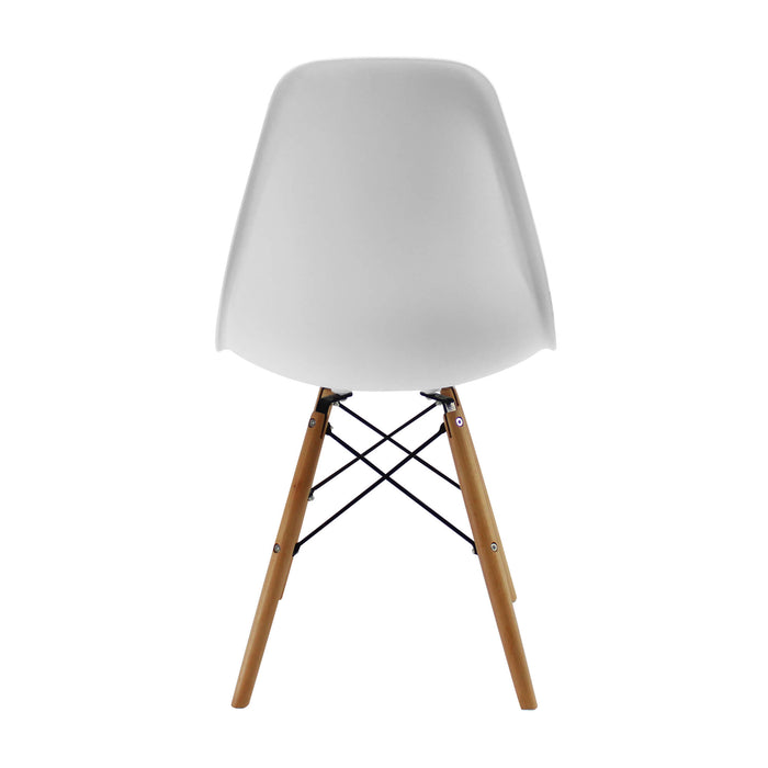 Silla de comedor DKR tipo Eames color blanco