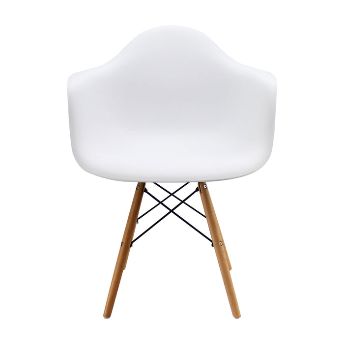 Silla de comedor Eames brazos color blanco