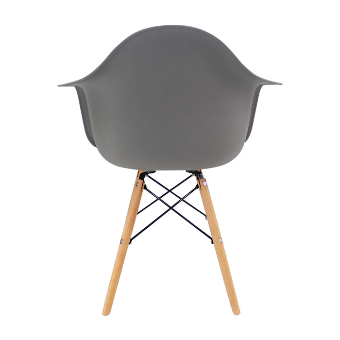 Silla de comedor Eames brazos color gris