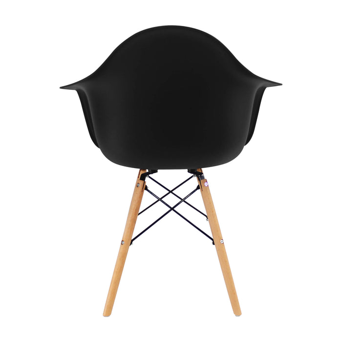 Silla de comedor Eames brazos color negro