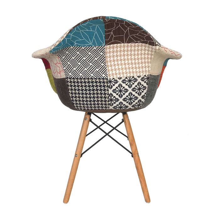 Silla de comedor Eames brazos patchwork