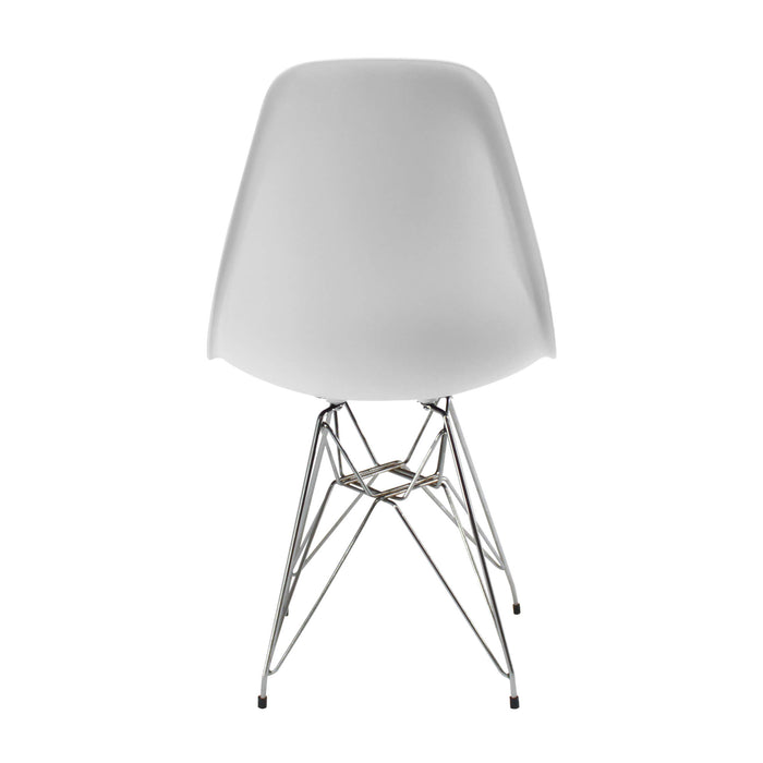 Silla de comedor DKR metal tipo Eames color blanco