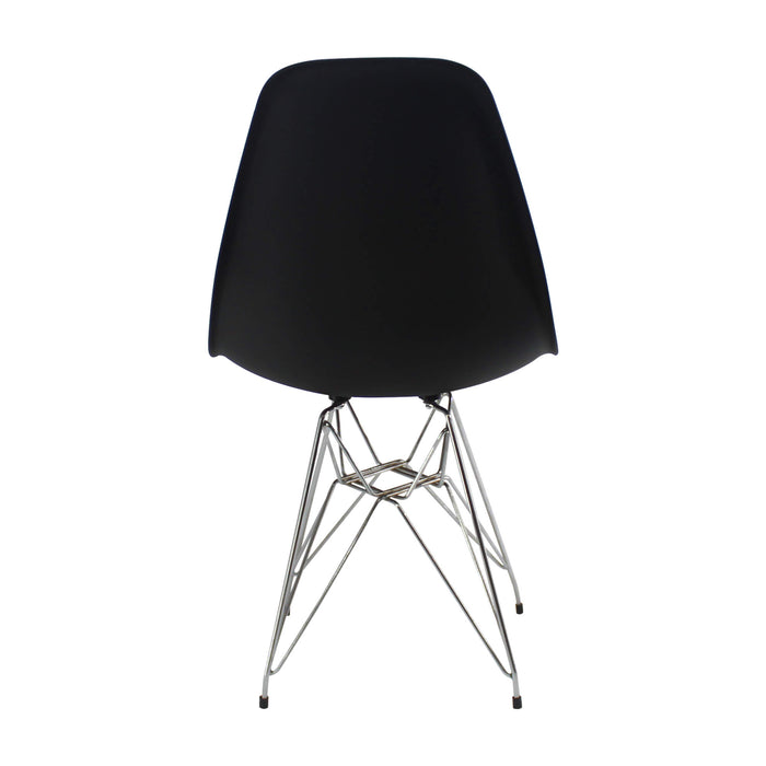 Silla de comedor  DKR metal tipo Eames color negro