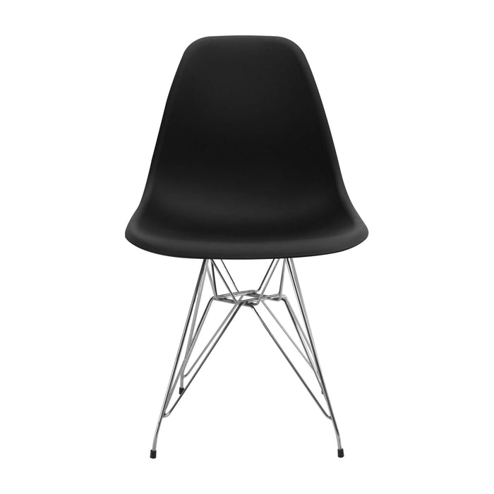 Silla de comedor  DKR metal tipo Eames color negro