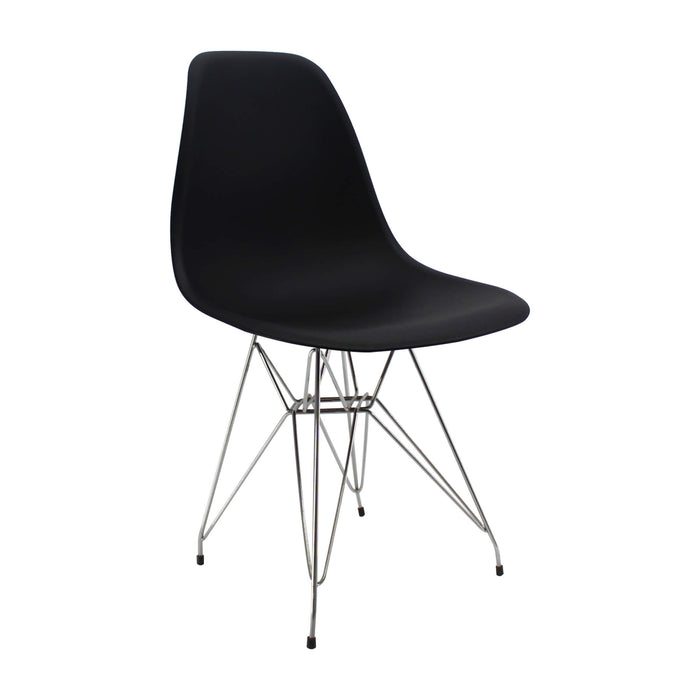 Silla de comedor  DKR metal tipo Eames color negro