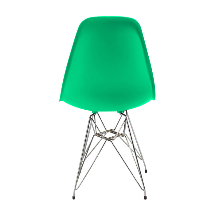 Silla de comedor DKR metal tipo Eames color verde menta