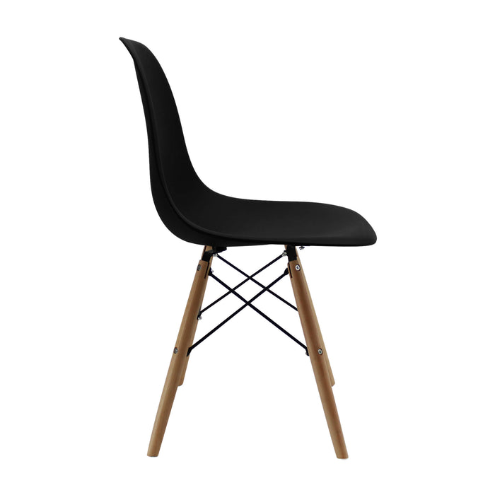 Silla de comedor DKR tipo Eames color negro