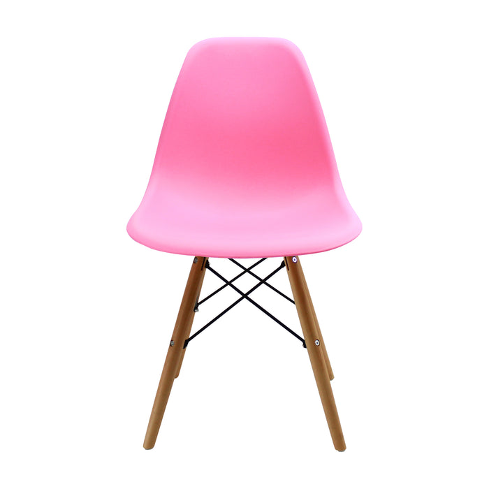 Kit por 2 sillas de comedor DKR tipo Eames color rosado