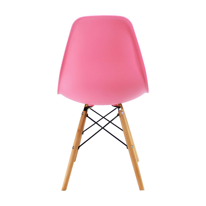 Kit por 2 sillas de comedor DKR tipo Eames color rosado