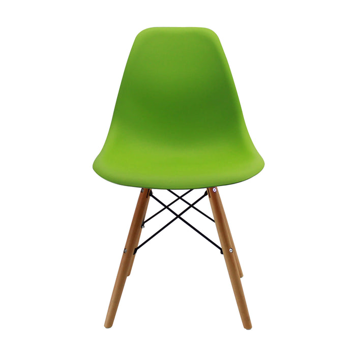 Kit por 4 sillas de comedor DKR tipo Eames color verde